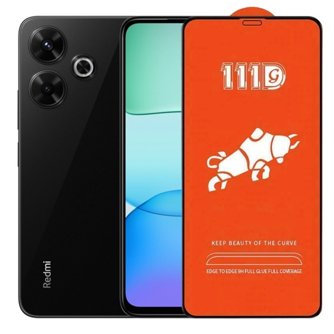Folie Sticla Securizata pentru Xiaomi Redmi 13R, Vafy, Sticla de Protectie Compatibila cu Xiaomi Redmi 13R, Full Cover 111D, HD, Margini Negre, Transparenta