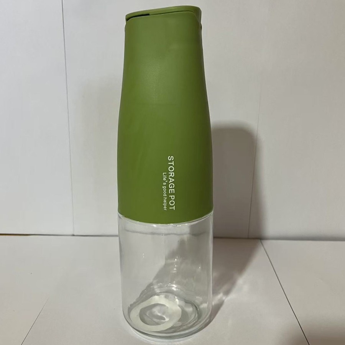 Sticla de Ulei Automata, Vafy, Sticla pentru Lichide de Bucatarie, 23.7 x 7.25 cm, Volum 550 ml, Verde