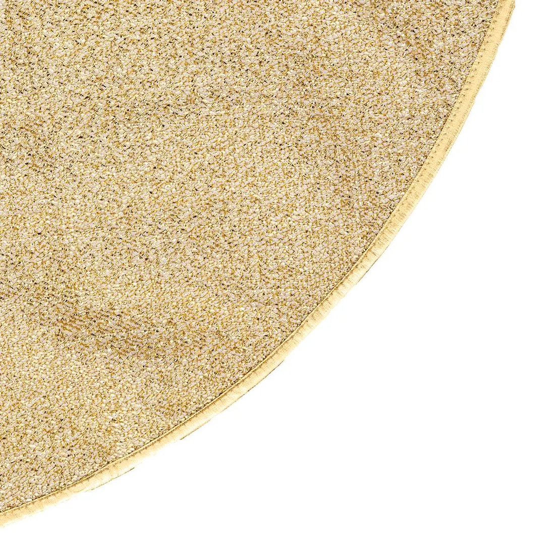 Covoras de pus sub bradul de Craciun, diametru 90 cm, auriu