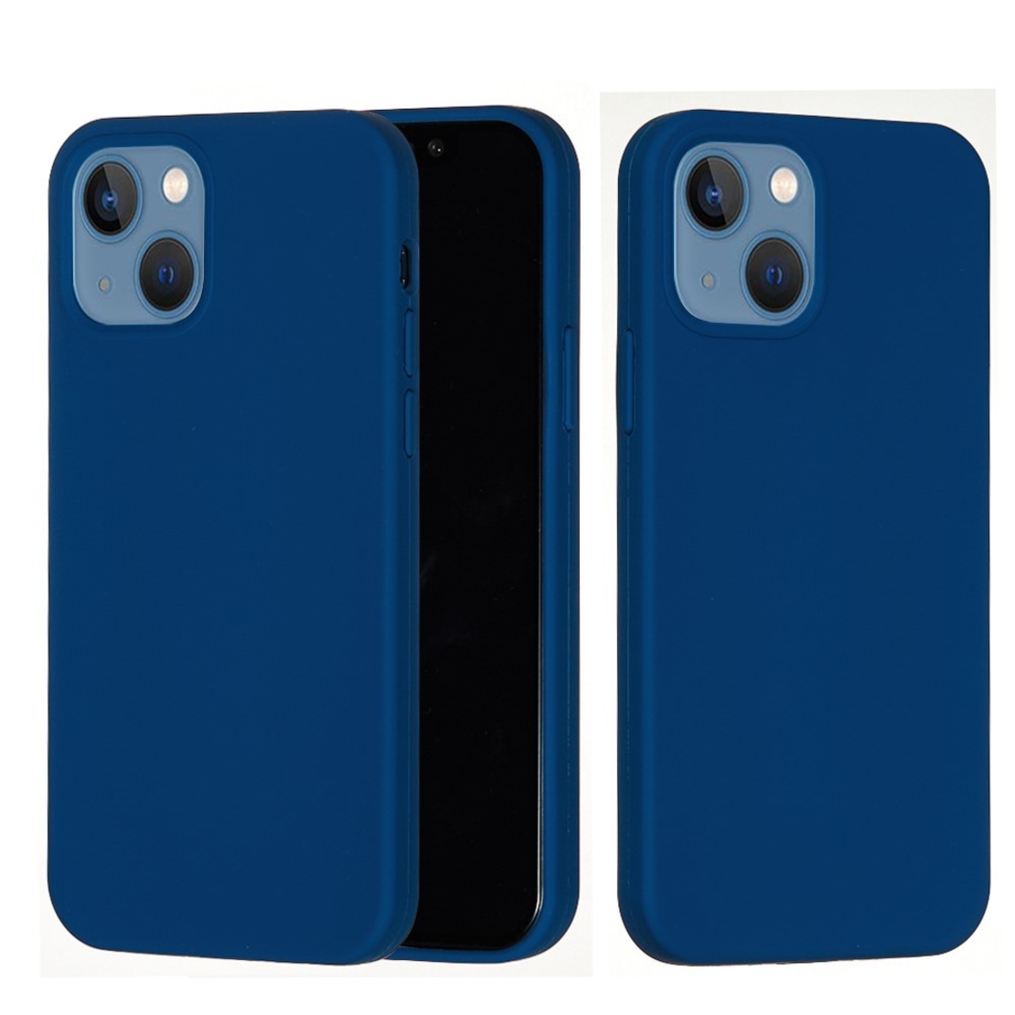 Husa protectie Vafy compatibila cu Apple iPhone 13 Mini Liquid Silicone Albastru Inchis