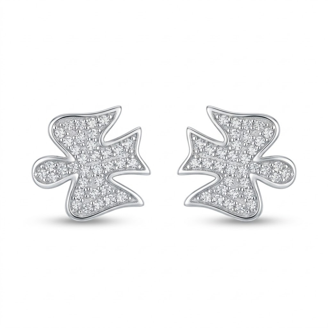 Cercei pentru Dame, Jolie Silver, din Argint 925, model Inger, Pietre Zirconia, 1.05 g, Argintiu