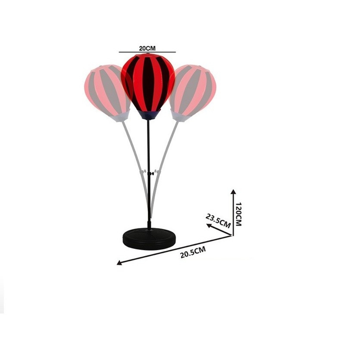 Jucarie Interactiva, Flippy, Model Sfera de Box cu Suport, Manusi Incluse, Inaltime Reglabila, +3 Ani, 120 x 20 x 23.5 cm, Rosu/ Negru