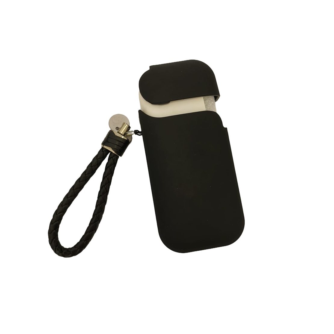 Husa Vafy pentru IQOS 2.4 Plus, Capac de Protectie, Anti Soc si Zgarieturi, Full Body, din Plastic cu Agatatoare, 11.5 x 5 x 2.3 cm, Negru