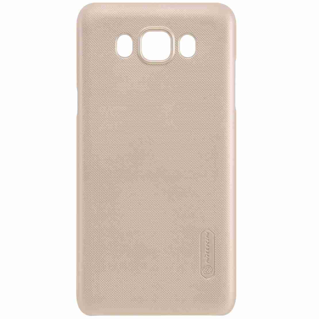 Husa Samsung Galaxy J7 2016 Nillkin Frosted Shield Auriu + Folie de protectie