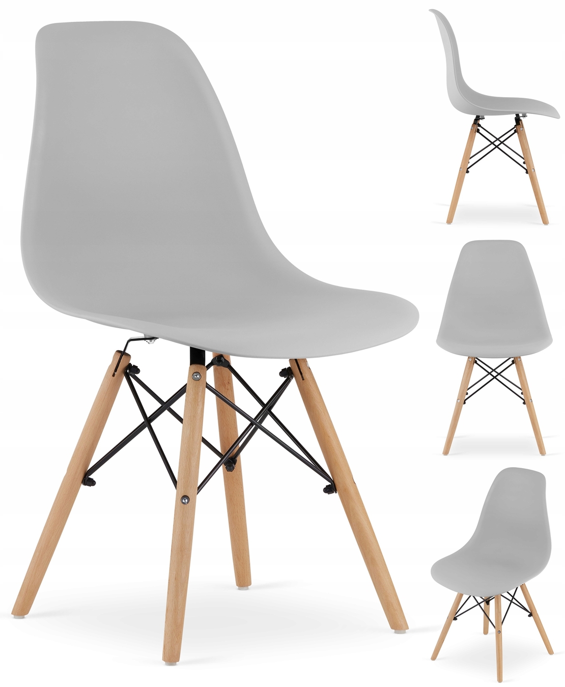 Scaun dining Scandinav pentru bucatarie, 38x42x82cm, gri
