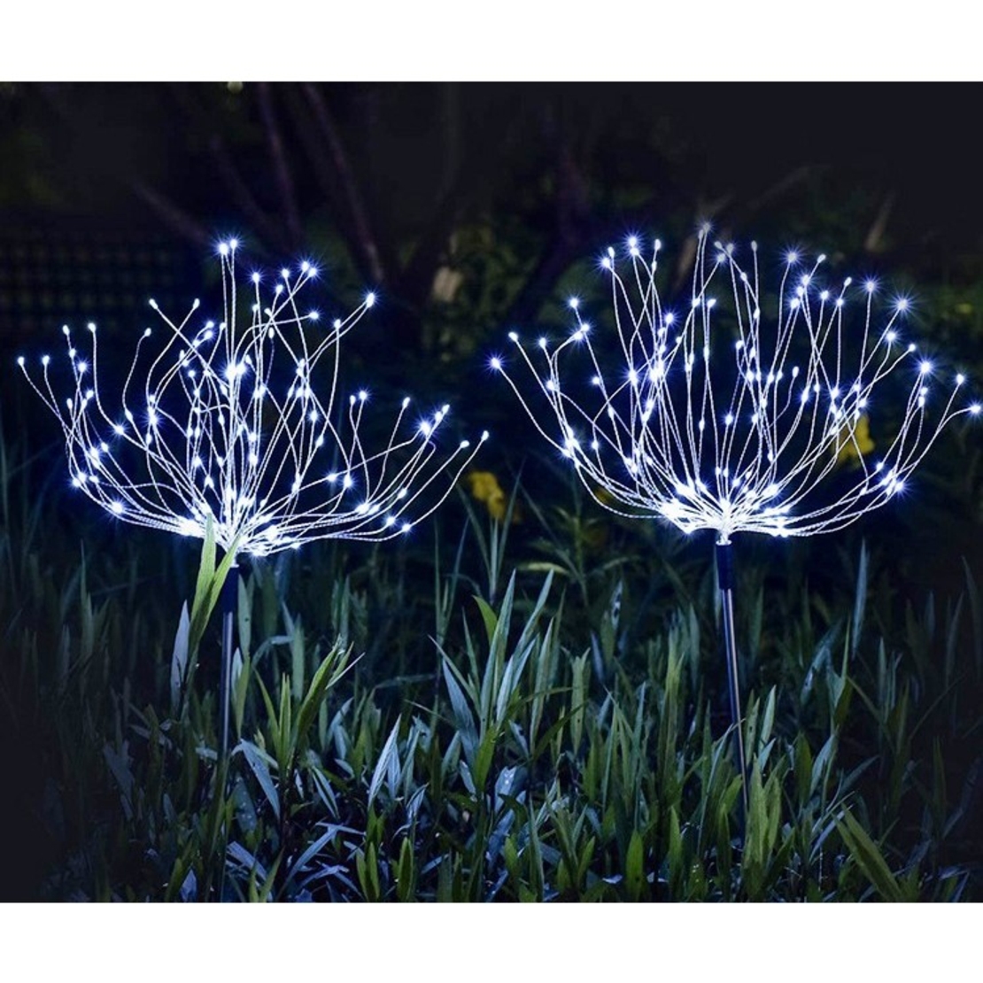 Lampa solara sub forma de artificii, 90 LED-uri, alb rece, Vafy