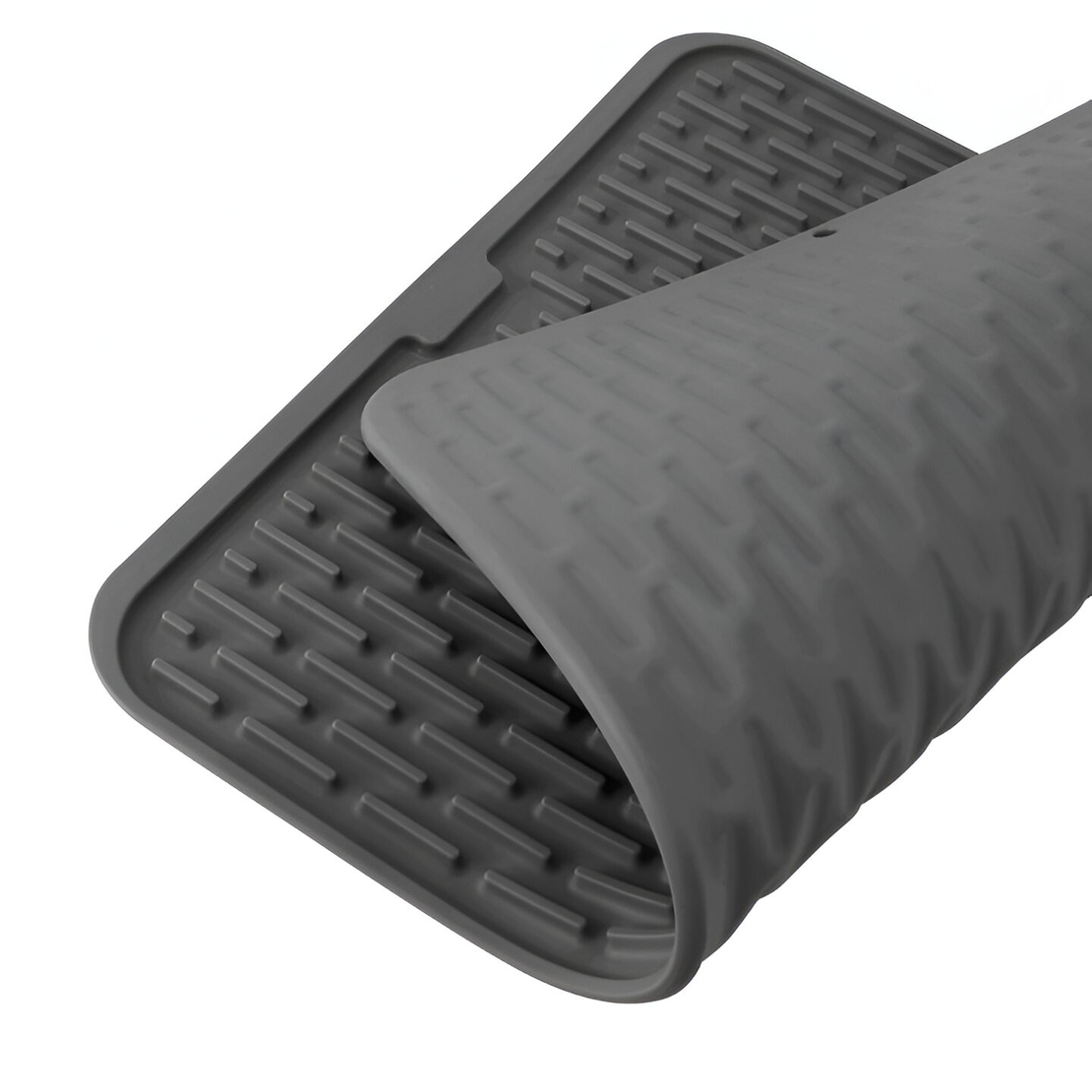 Covoras din Silicon pentru Scurgere Vase, Flippy, Uz Casnic, Rezistent la Temperaturi Ridicate, Izolator, 43x32.5 cm, Negru