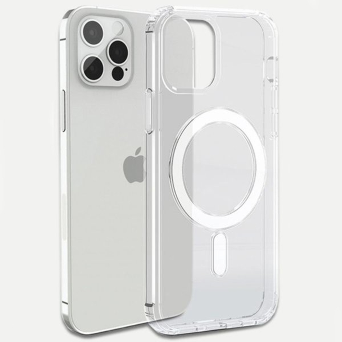 Husa MagSafe Silicone pentru iPhone 14 Pro Max, Vafy, Transparenta