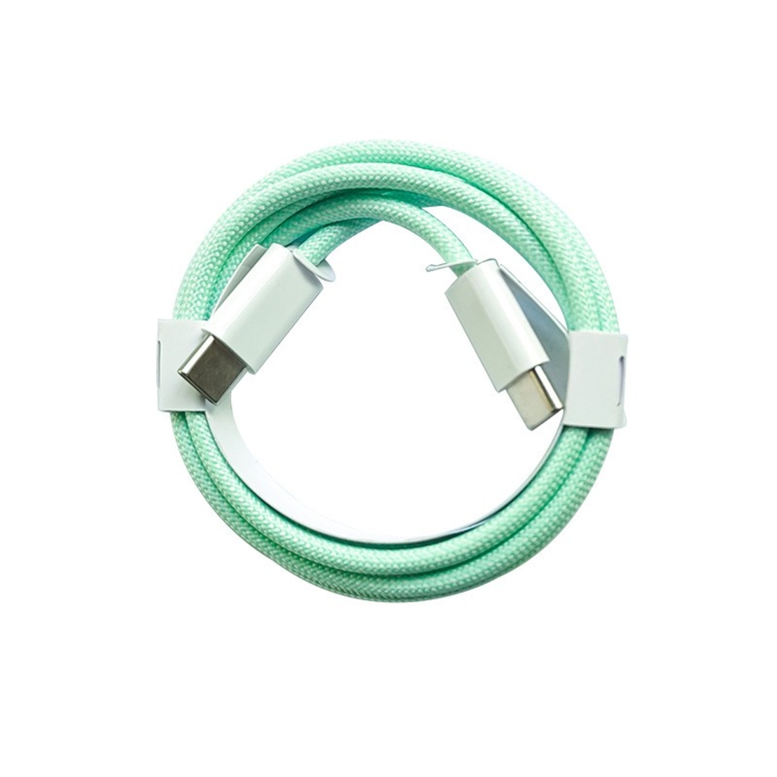 Cablu de Date Universal, Flippy, Incarcare Rapida, Type-C to Type-C Compatibil cu Telefon sau Tableta, Cablu de Incarcare Impletit din Nailon, 1 m, Verde