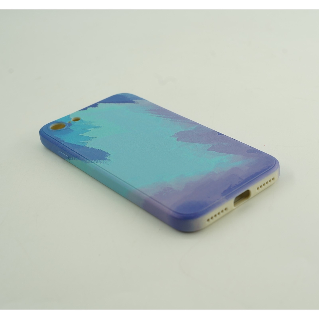 Husa protectie Vafy compatibila cu Apple iPhone 12 Tpu Ombre, Albastru/Mov