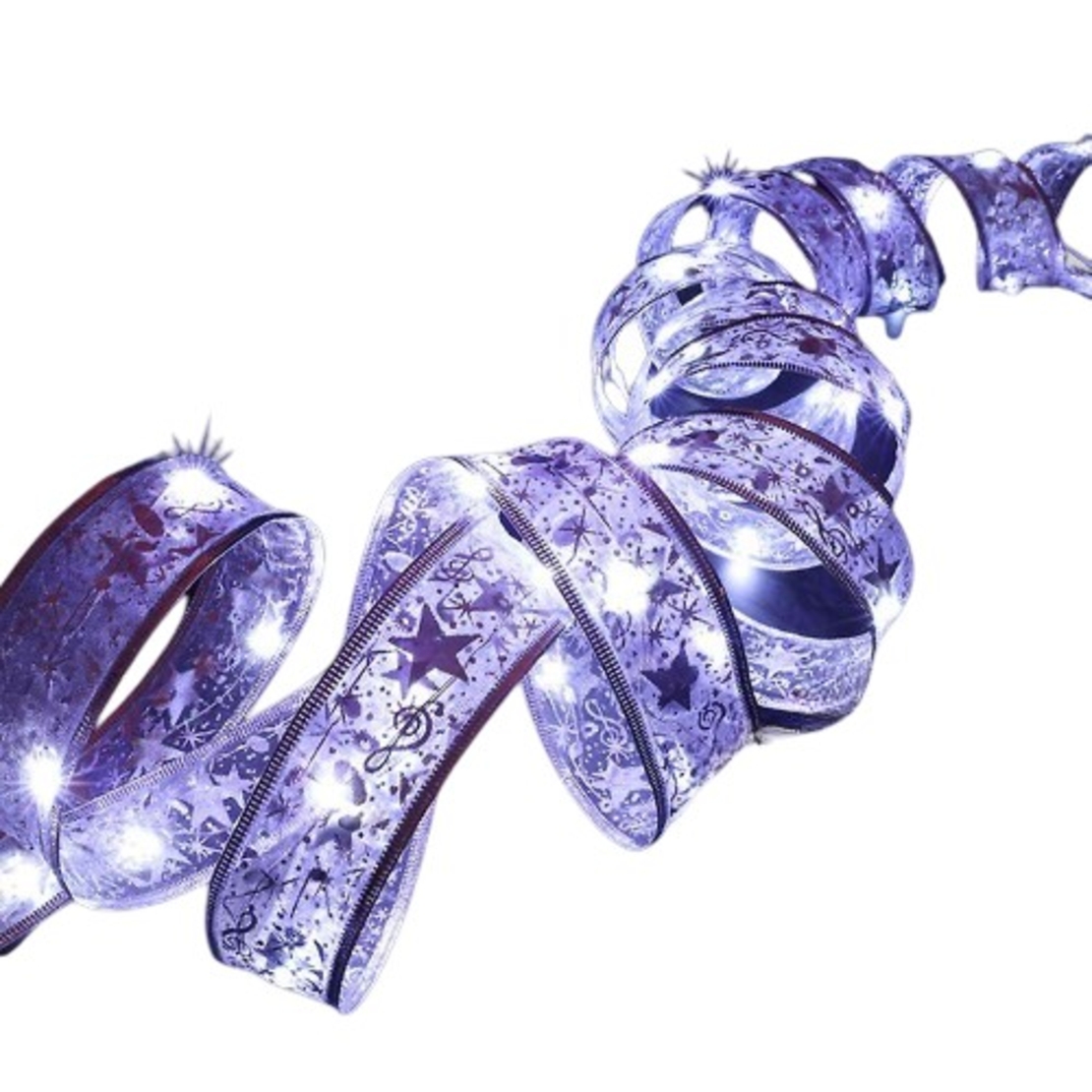 Panglică LED de Crăciun Flippy Aurie, lungime 20 m , 200 LED-uri, Baterii, Alb rece