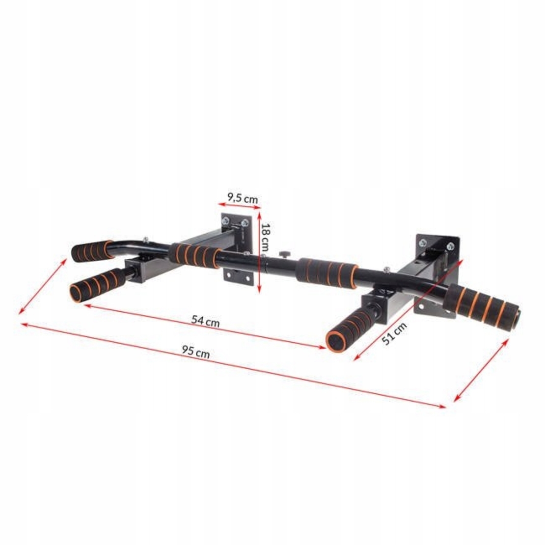 Bara de tractiuni, multifunctionala, pentru perete, cu manere antiderapante, capacitate 250kg