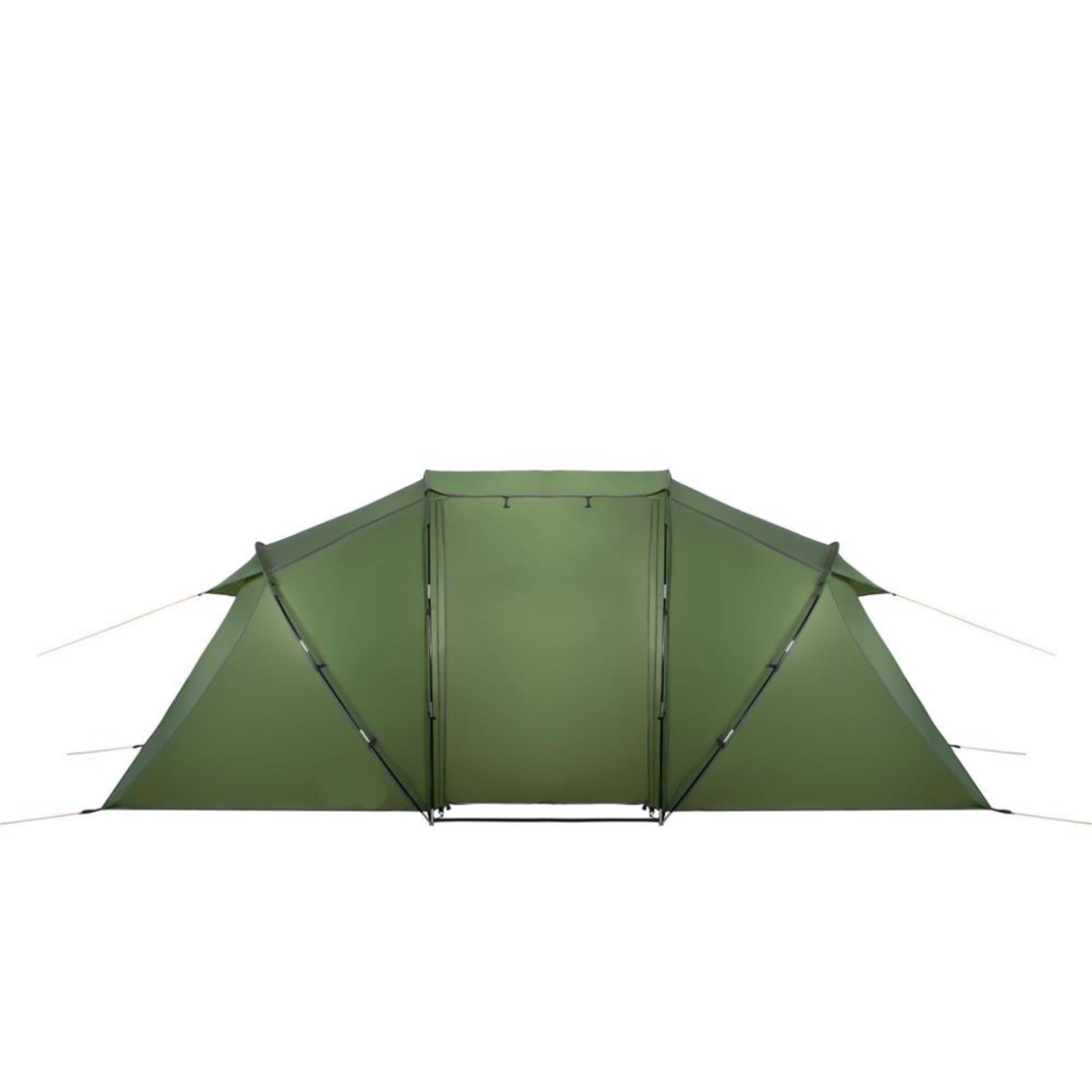 Cort camping, impemeabil, 2 camere + hol, 4 locuri, 460x200x245cm, verde