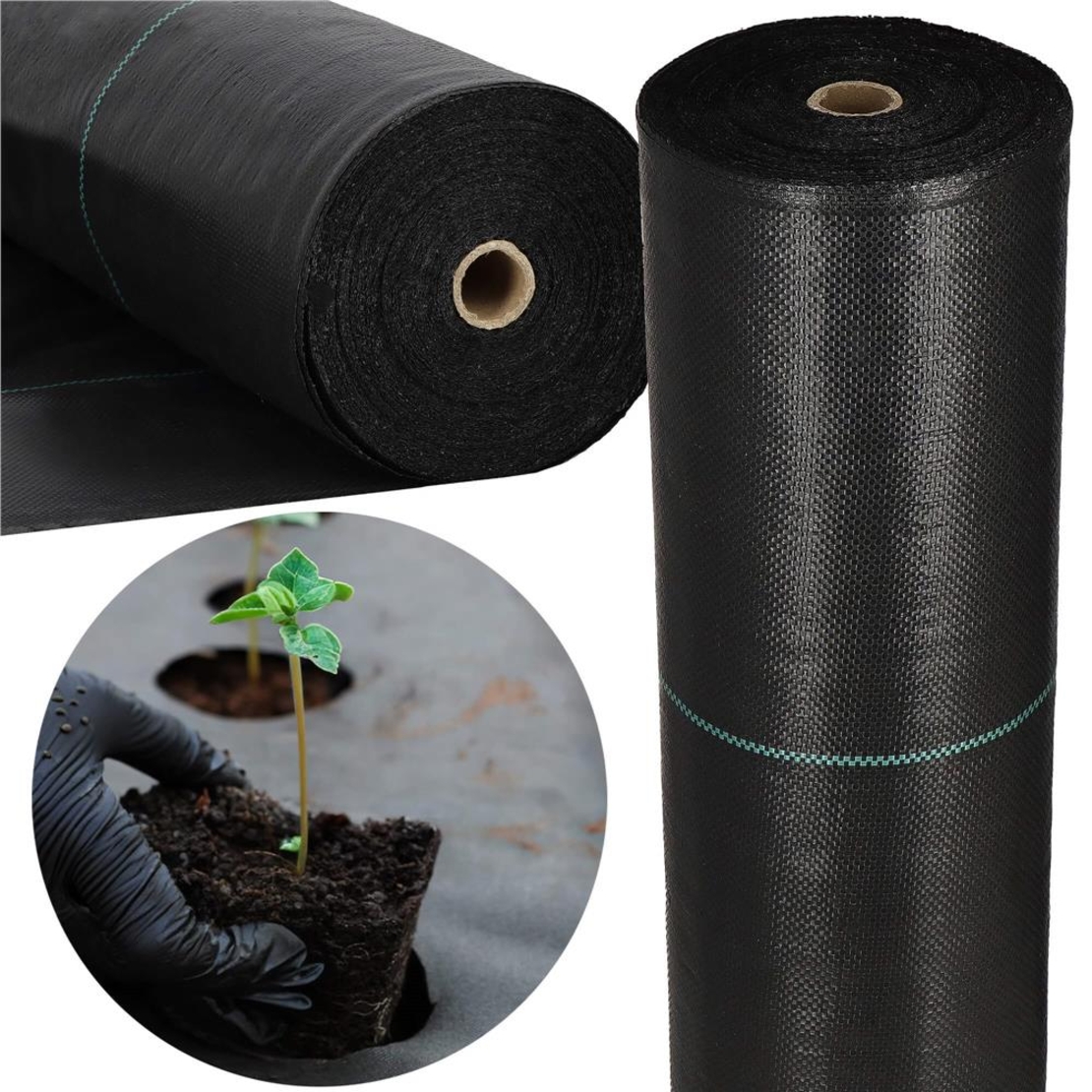 Folie agrotextil, mulcire, antiburuieni, filtru UV, 50 x 1.1metri, 70g/m2, negru