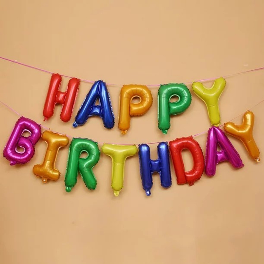 Set baloane folie Flippy, Happy Birthday, 40 cm, multicolor