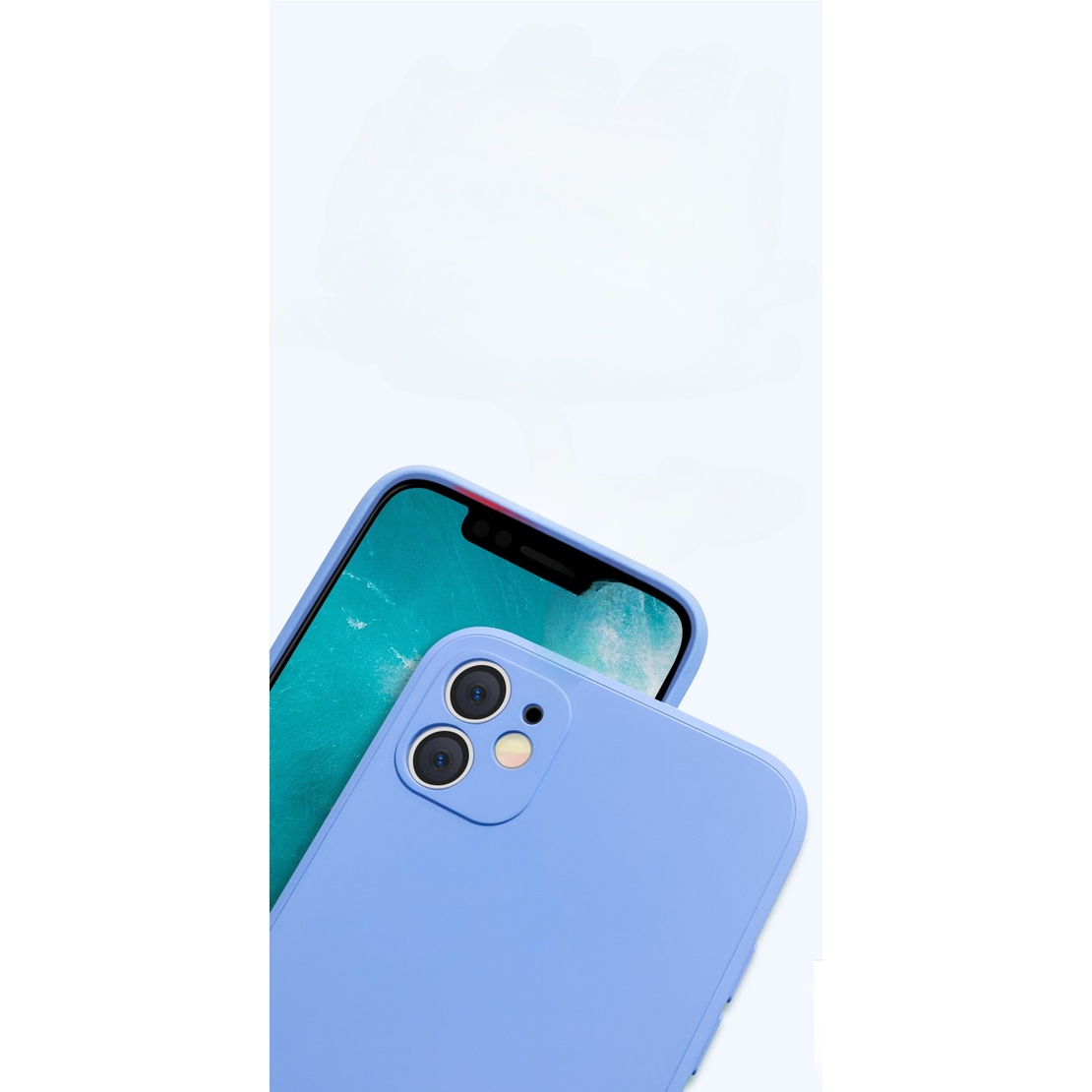 Husa pentru Apple iPhone 14 Plus Vafy, Liquid Silicone, cu Microfibra pe interior, Protectie Antisoc, Lilac Purple( Mov)