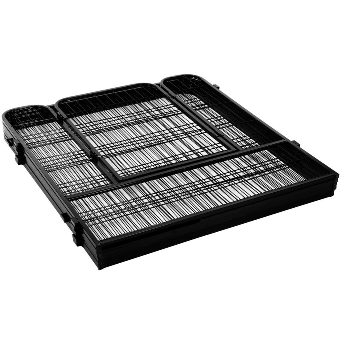 Tarc pentru animale de companie, din fier, forma configurabila, cu usa de acces, 4XL, 184x100x93cm, negru