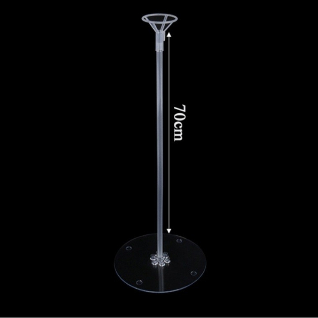 Suport de Masa pentru Baloane, Flippy, Accesoriu Decorativ, din Plastic, 70 cm, Transparent