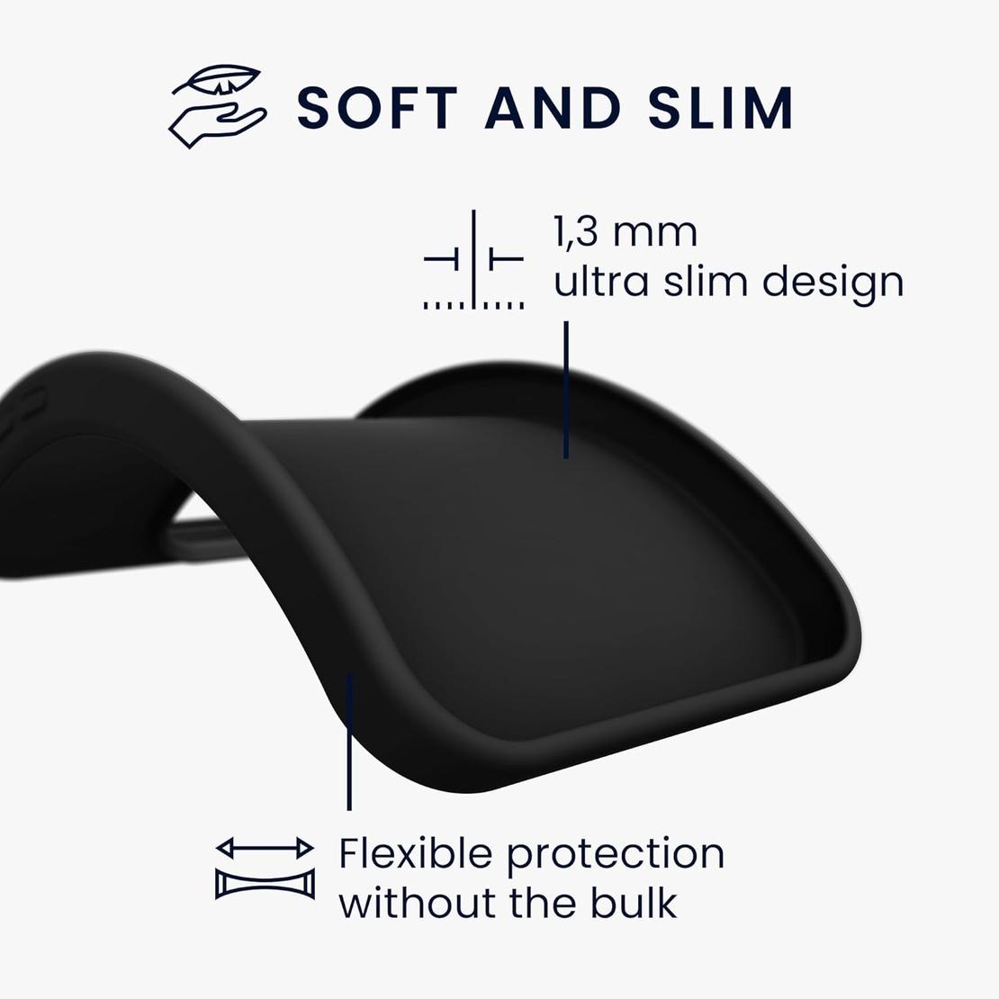 Husa de Protectie Matte TPU, Vafy, pentru Xiaomi Redmi 13C, Protectie Camera, Antisoc, Antizgariere, Antialunecare, Acoperire Completa, Negru