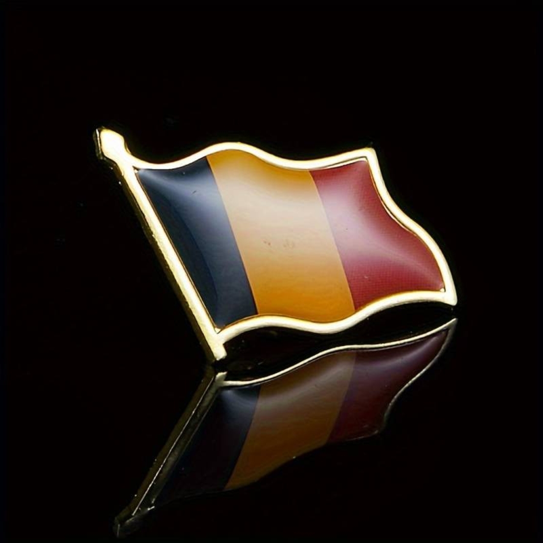 Insigna Steag Tricolor Romania, Flippy, Model Brosa cu Ac de Siguranta, 20x20 mm