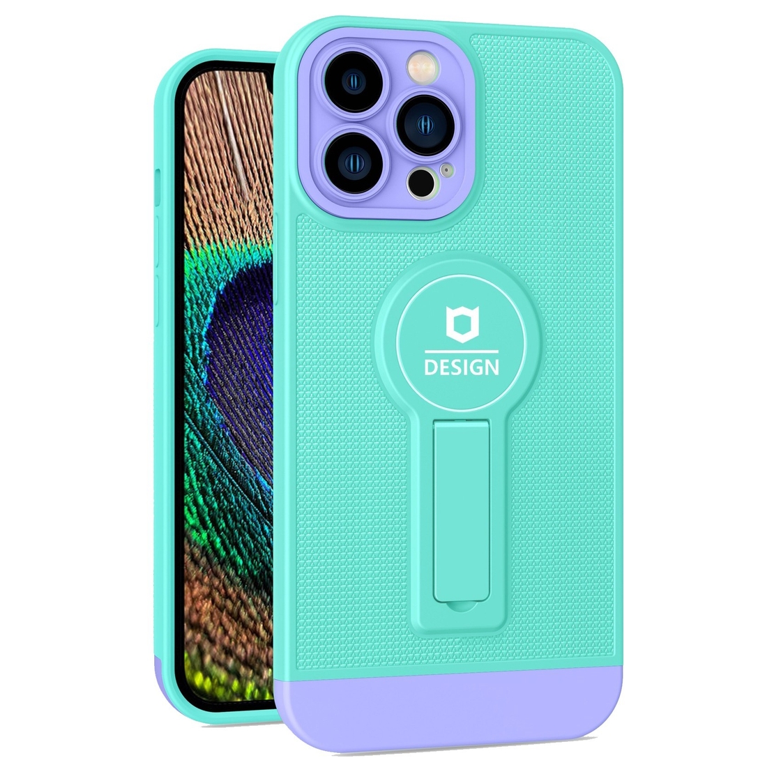 Husa Armor Design cu Stand pentru Apple iPhone 11 Pro Max, Blue/Mov, Suport Auto Magnetic, Wireless Charge, Protectie Antisoc, Vafy