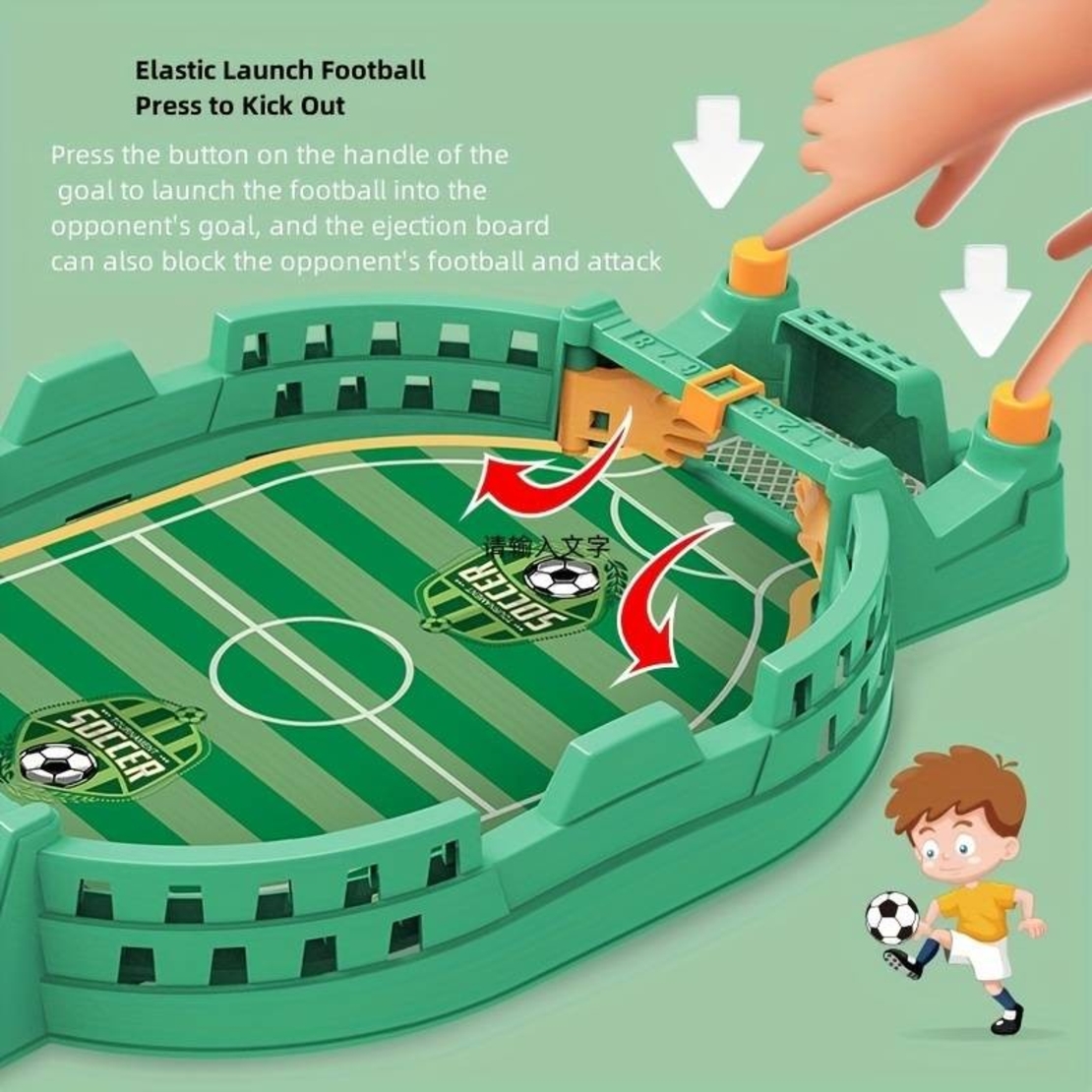 Fotbal de Masa Interactiv pentru Copii, Flippy, cu 2 Mingi Incluse, Tabela Scor, 22.8x12x4 cm, Verde
