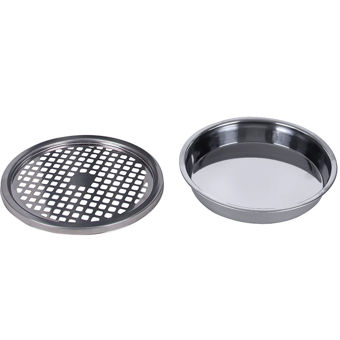SONGMICS Cos de gunoi cu scumiera pentru exterior, din inox, galeata interioara detasabila, tip stativ, 61x25 cm, negru