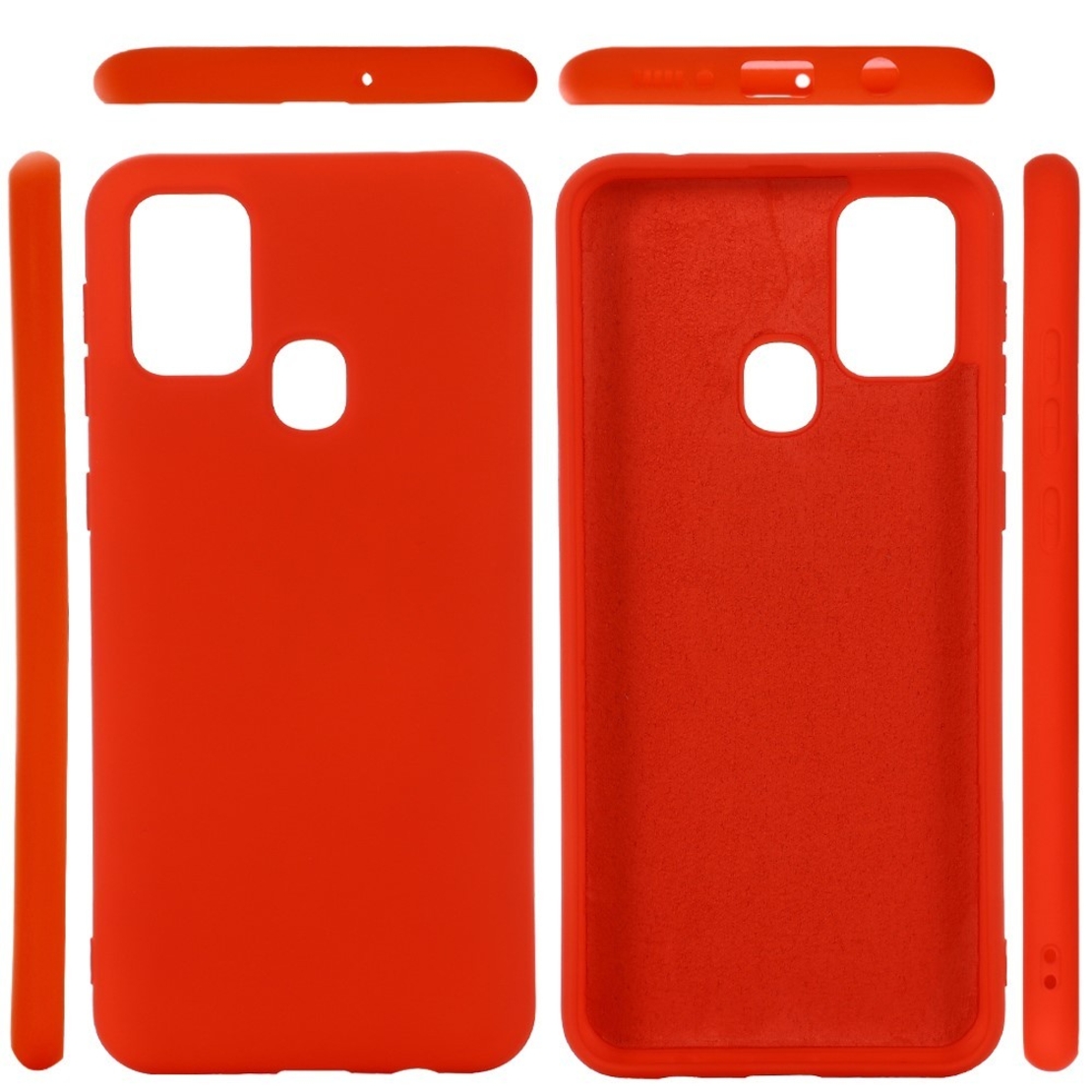Husa protectie Vafy compatibila cu Samsung Galaxy A21S Liquid Silicone Case Rosu