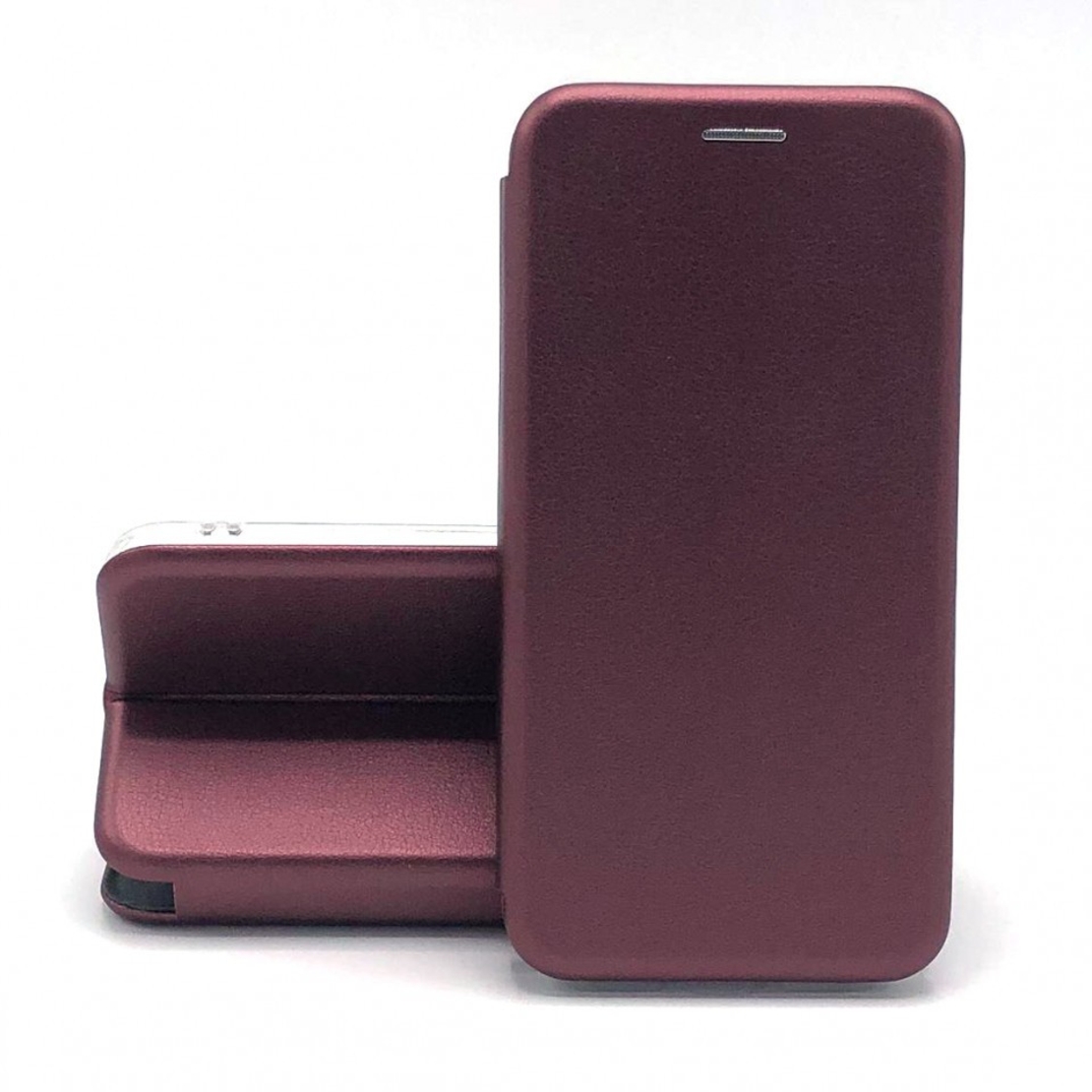 Husa de protectie Vafy compatibila cu Apple iPhone 12 Mini Magnet Book Case Bordo