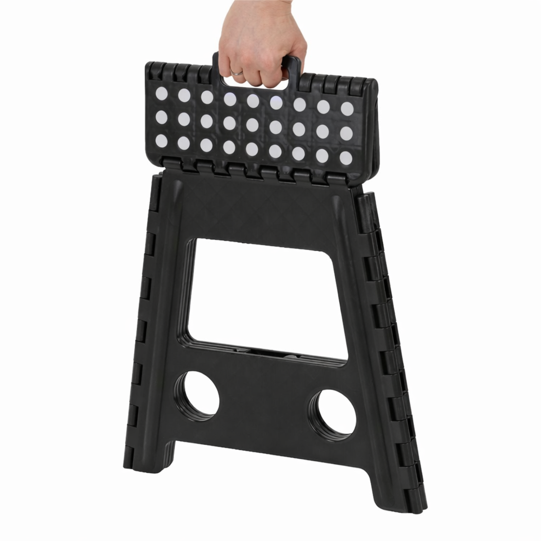 Scaun inaltator multifunctional tip scara, antiderapant, 39 cm, maxim 150 kg, negru