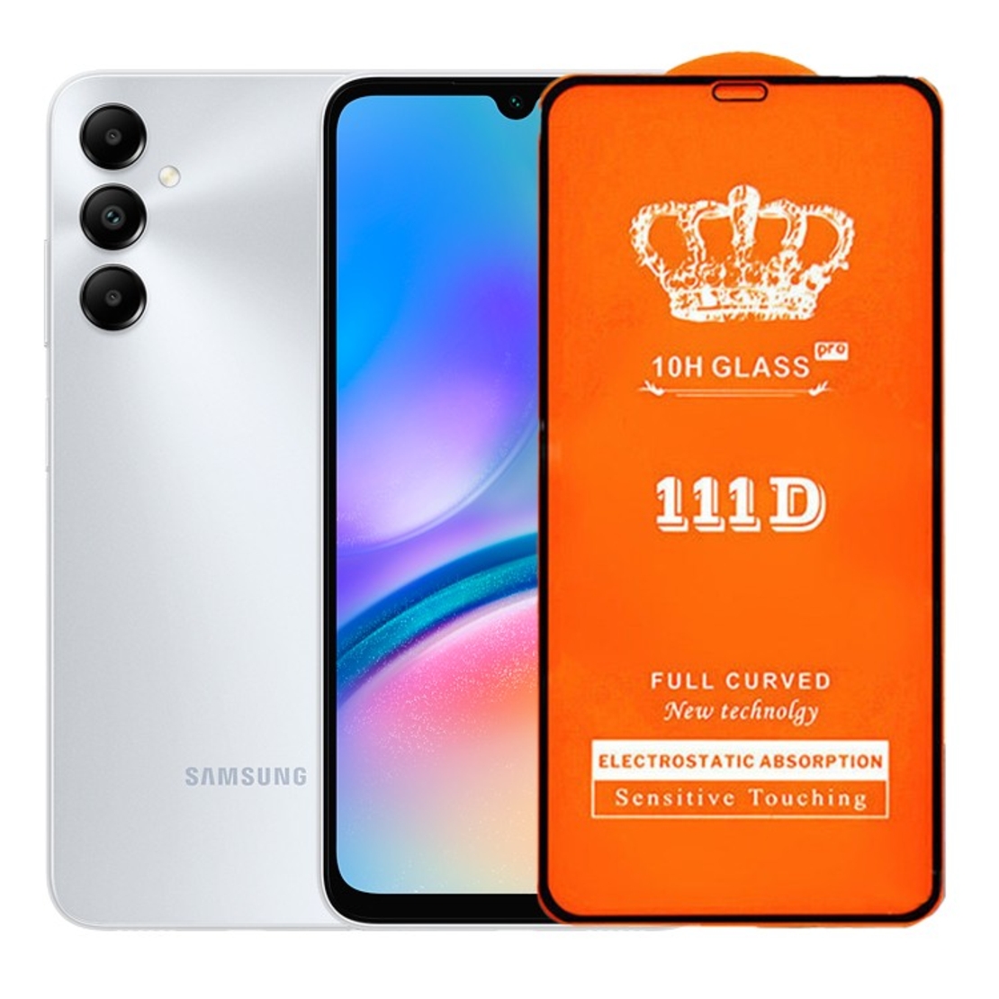 Folie Securizata pentru Samsung Galaxy A05S, Vafy, Sticla de Protectie Compatibila cu Samsung Galaxy A05S, Full Cover Series 111D, 10H GLASS, Margini Negre, Transparent