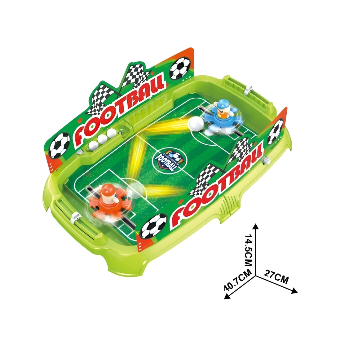 Joc de Masa Interactiv de Fotbal pentru Copii, Flippy, 4 Mingi, Tabela Scor, 40.7x27x14.5 cm, Verde
