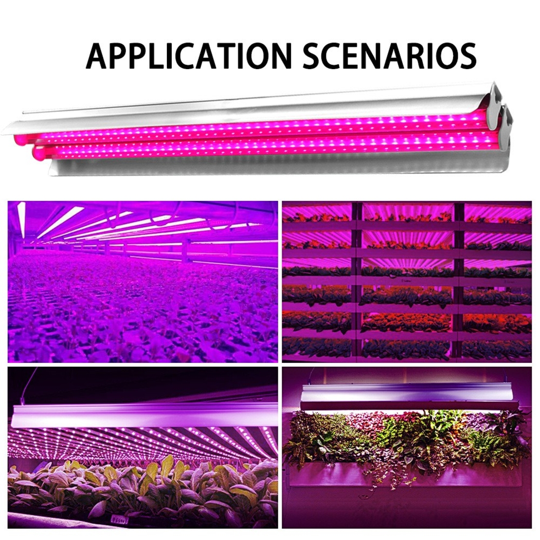 Lampa dubla pentru cresterea plantelor Flippy, 50 cm, T5, tehnologie LED, nu afecteaza plantele, potrivit pentru intregul ciclu de crestere