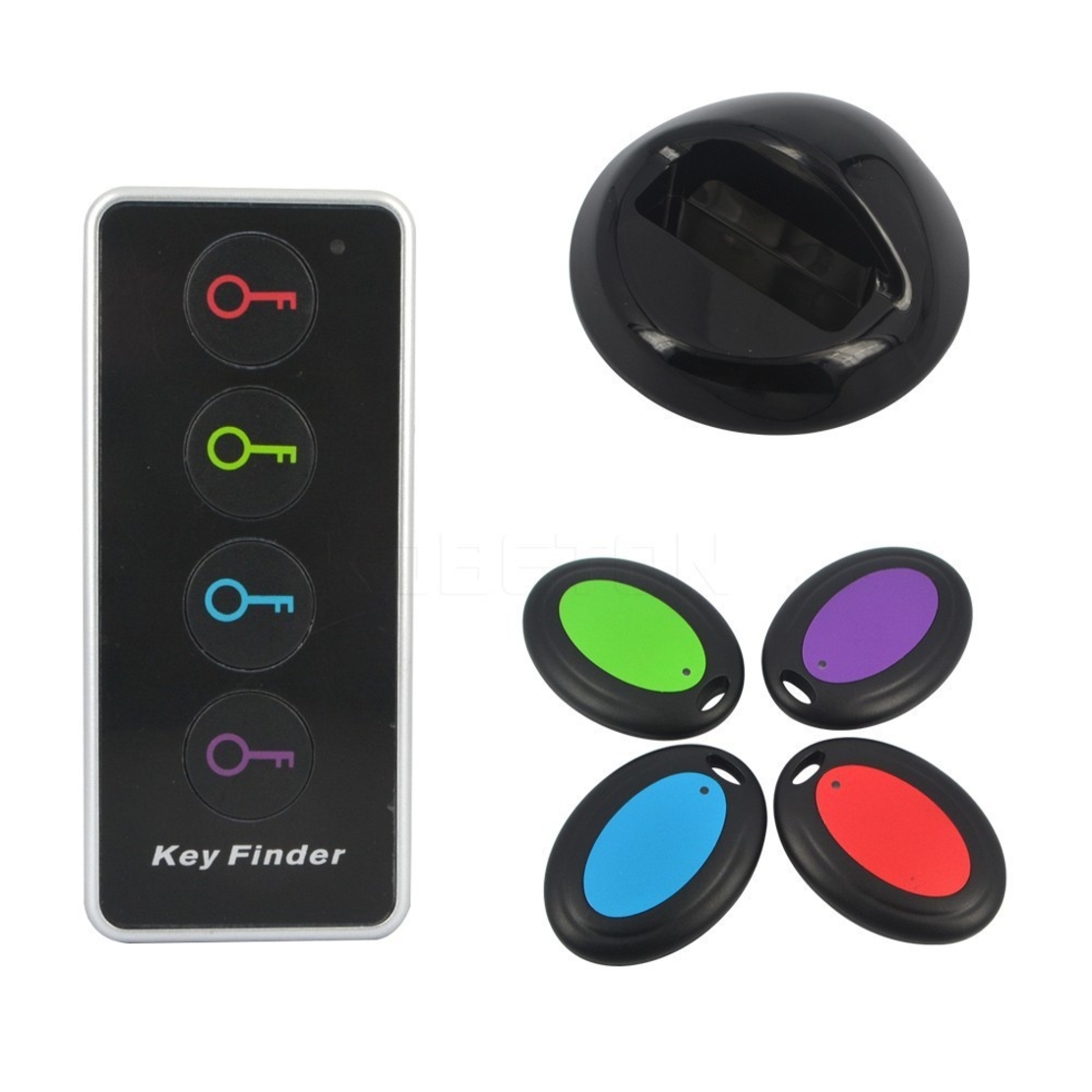 Dispozitiv Anti-Pierdere, Flippy, 4 Receptoare cu Telecomanda, 120 (dB), Emitator cu Lanterna, Multicolor