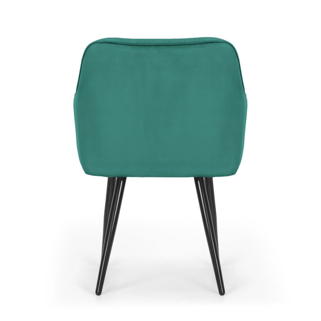 Set 6 scaune tapitate, Florence, velur matlasat, 55x58x82 cm, verde smarald