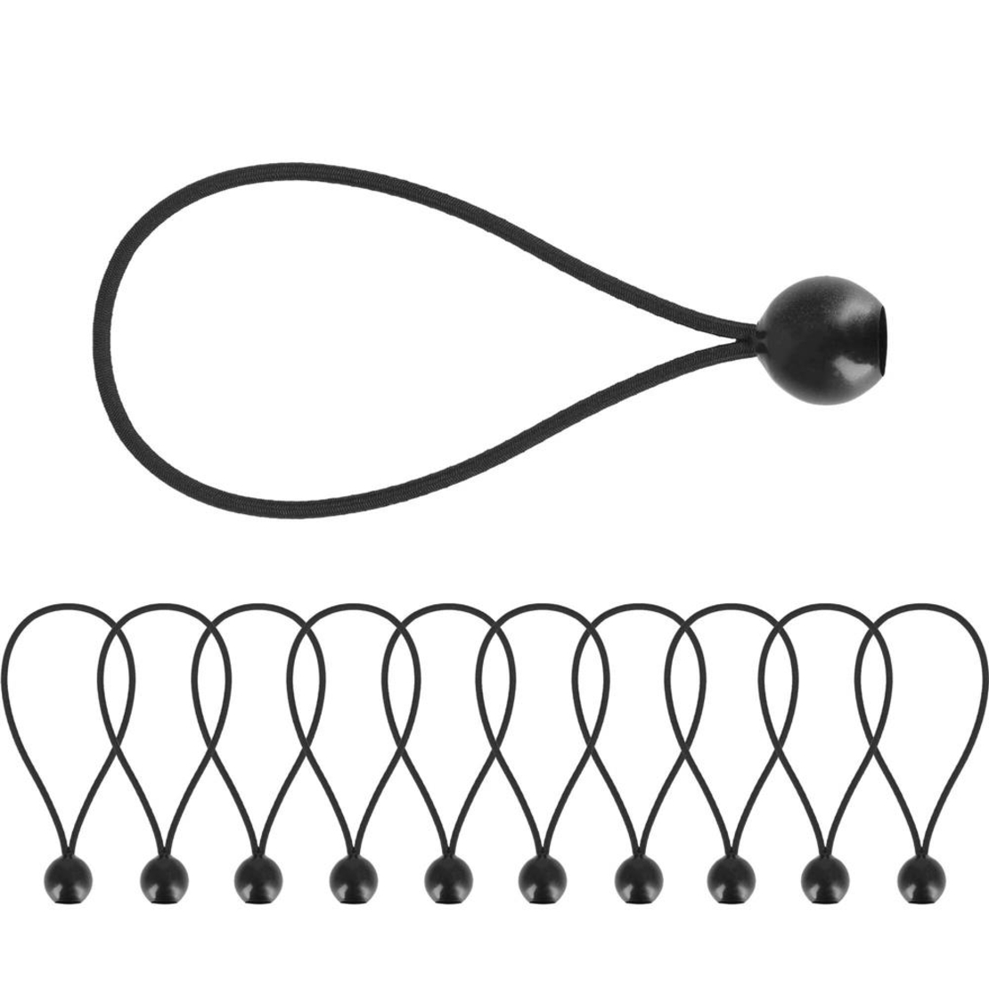 Set elastice cu bila pentru fixare prelate sau bannere, reutilizabile, 10 bucati