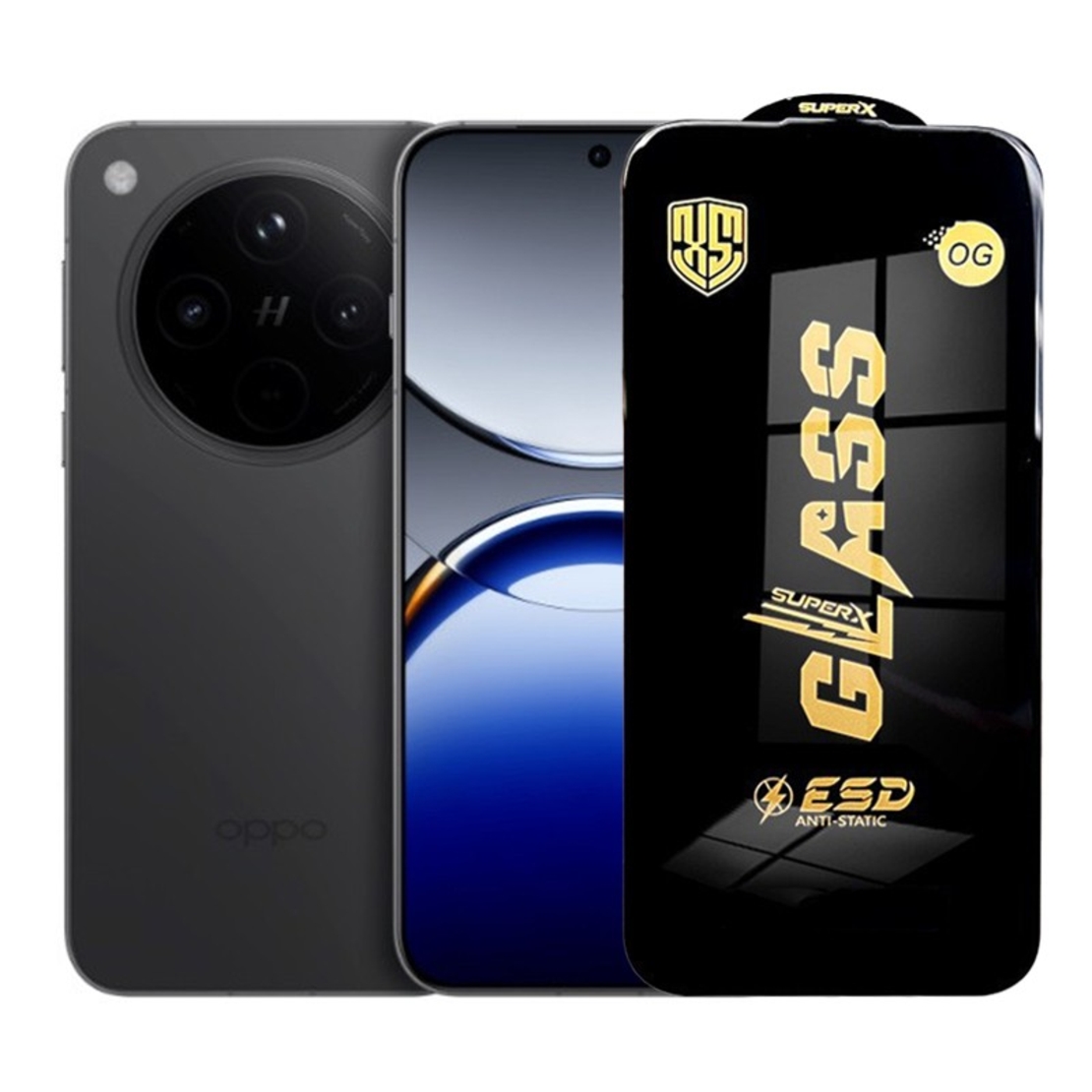 Folie de Protectie pentru Oppo Find X8, Vafy, Sticla Securizata ESD, Margini Negre, Rezistenta la Zgirieturi, Antistatica, 0.35 mm, Transparenta