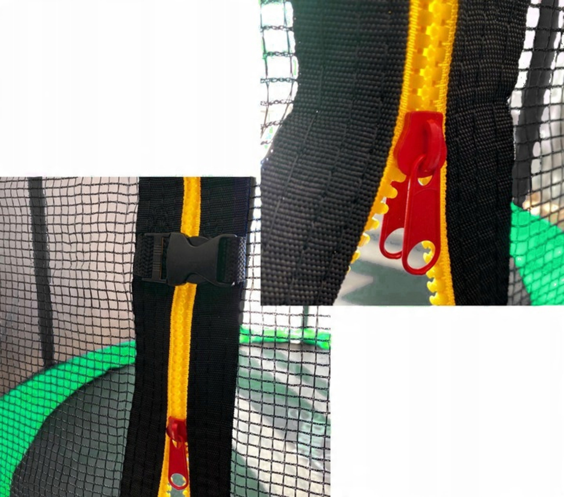 Trambulina gradina 312 cm cu scara si plasa interioara, maxim 150 kg, verde