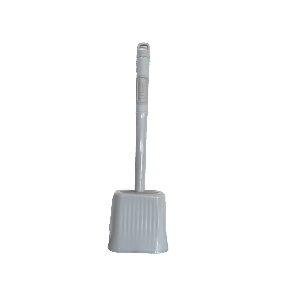 Perie de Toaleta, Flippy, cu Recipient pentru Lichid, perie din TPR, Montare fara Perfoare, 12 x 6.5 x 40 cm, Gri