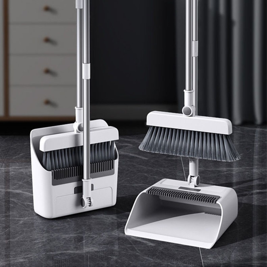 Matura Perie si Faras cu Coada Flippy, Set 3in1, cu Dinti de Pieptene pentru Curatare Matura, rotativ, pliabil, detasabil, Otel inoxidabil si Polipropilena, Alb