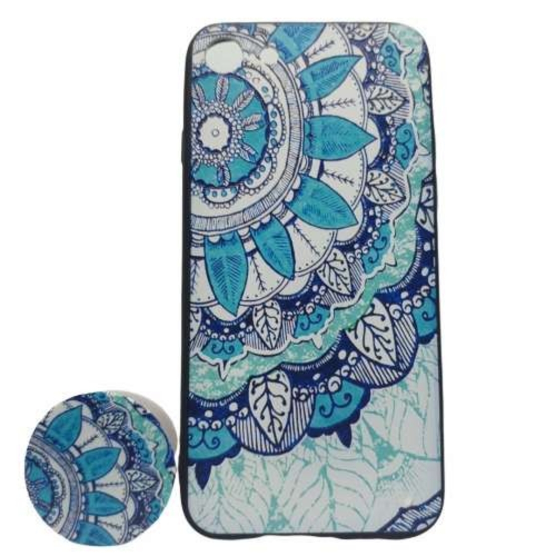 Husa Apple iPhone 7/8 Multicolor Model Frunza + Popsocket inclus