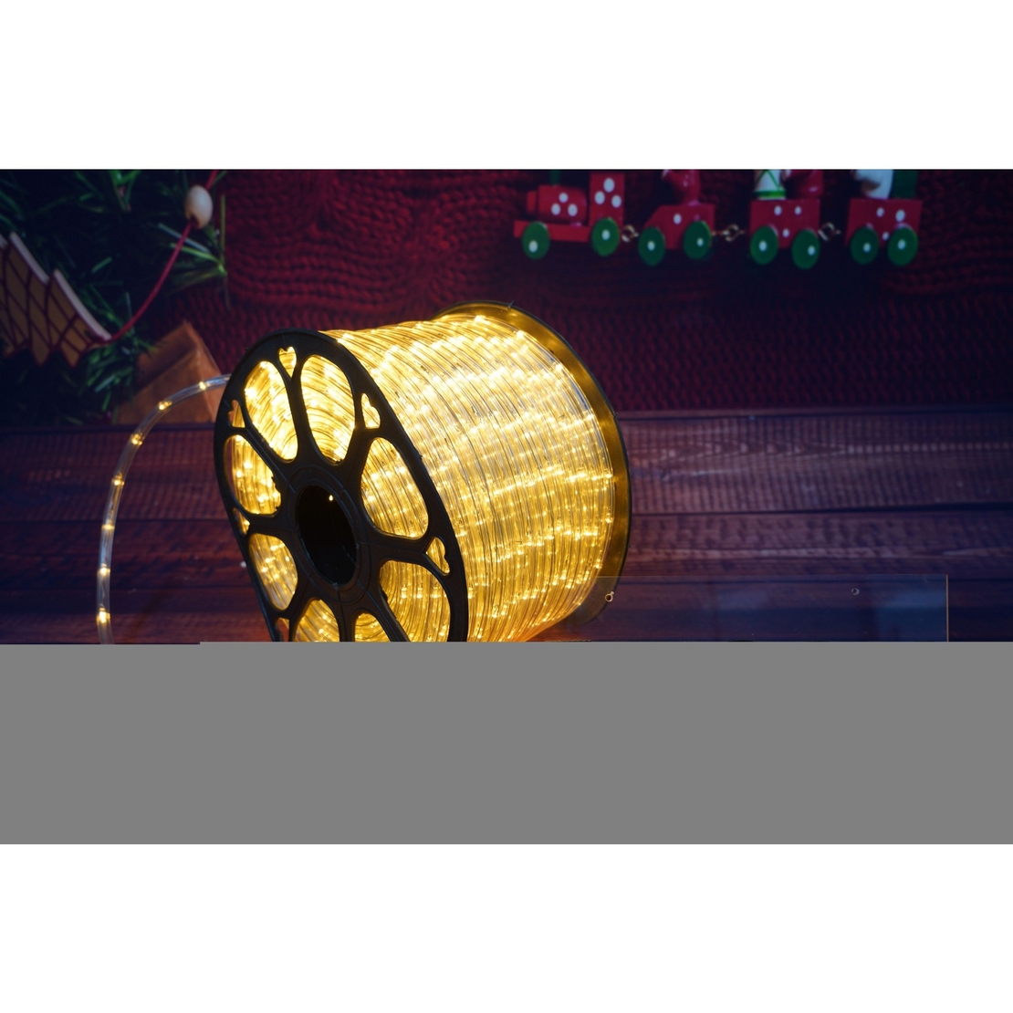 Instalatie Craciun, 74 m, 1776 Led-uri ,Furtun Luminos, Alb cald, 8 jocuri de lumini, Transformator, Sectionabila, 220 V, Vafy