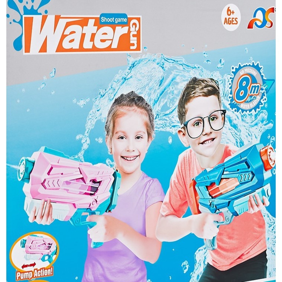 Pistol cu Apa pentru Copii, Rezervor, Pentru Piscina/Plaja, Flippy, 6ani+, Quick Fill, Albastru, 600ML
