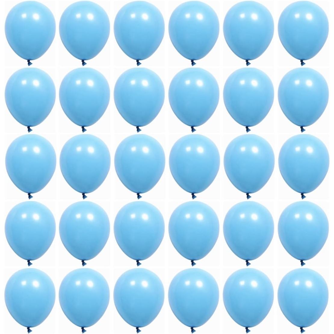 Set 12 Baloane, Flippy, din Latex Standard, 25 cm, Albastru Deschis