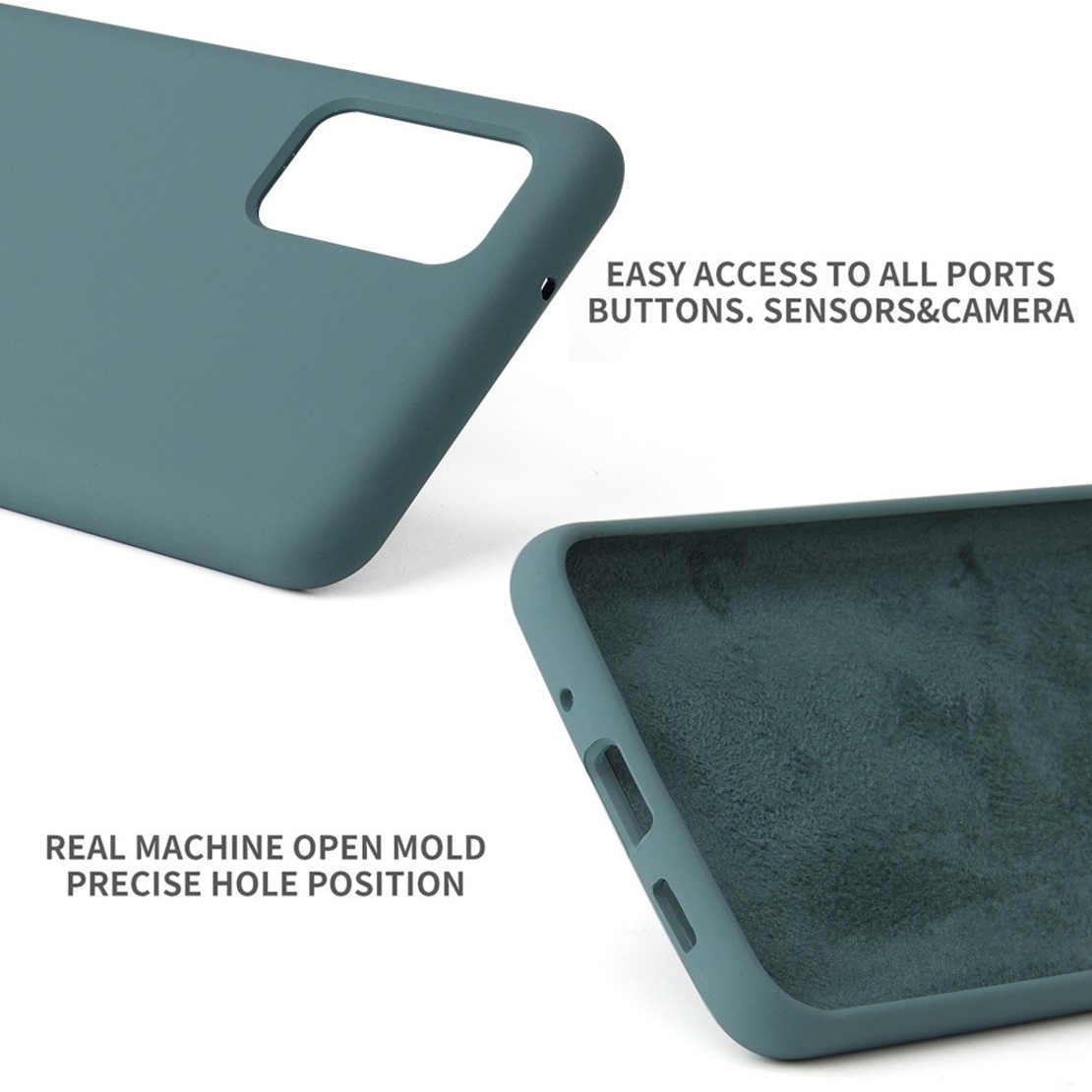 Husa protectie Vafy compatibila cu Samsung Galaxy S21 Ultra Liquid Silicone Case Verde