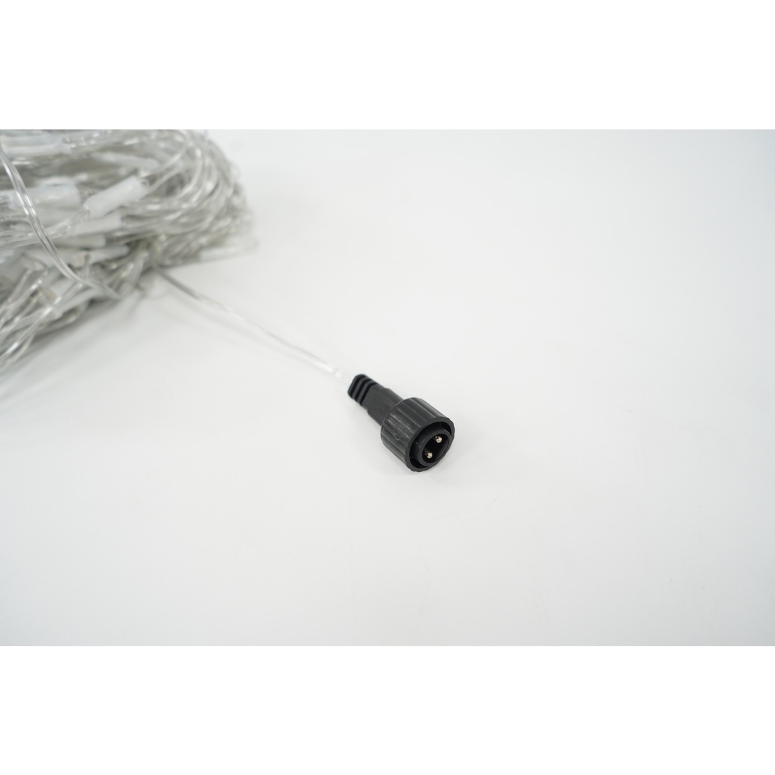 Sectiune Instalatie de Craciun Vafy, Tip Plasa, 120 LED-uri, 1.5 x 1.5 m, 8 jocuri de lumini, Interconectabila, Fir transparent, Alb cald