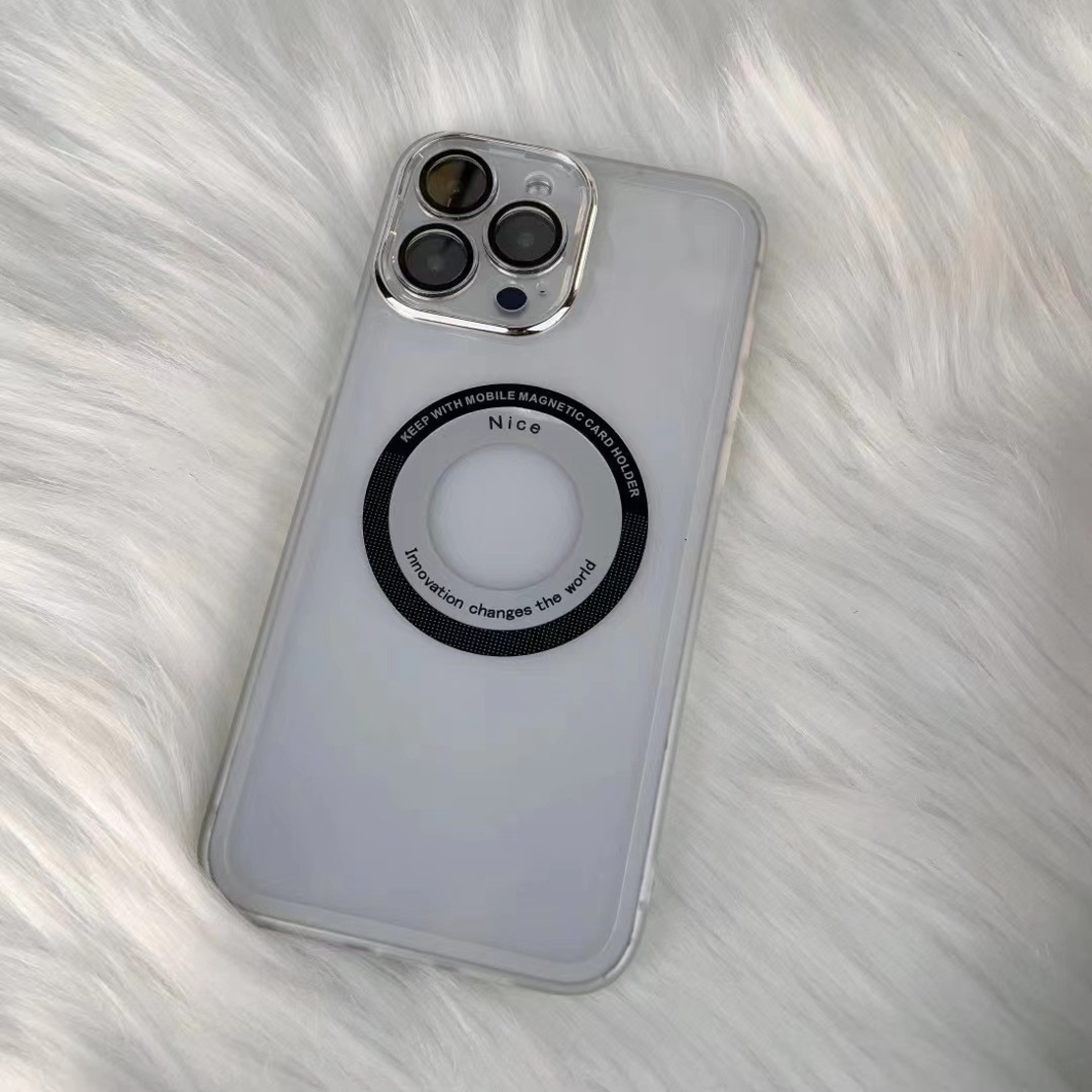 Husa protectie MagSafe TPU, Vafy, pentru iPhone 11, cu decupaj logo, Folie Sticla Camera, Transparent
