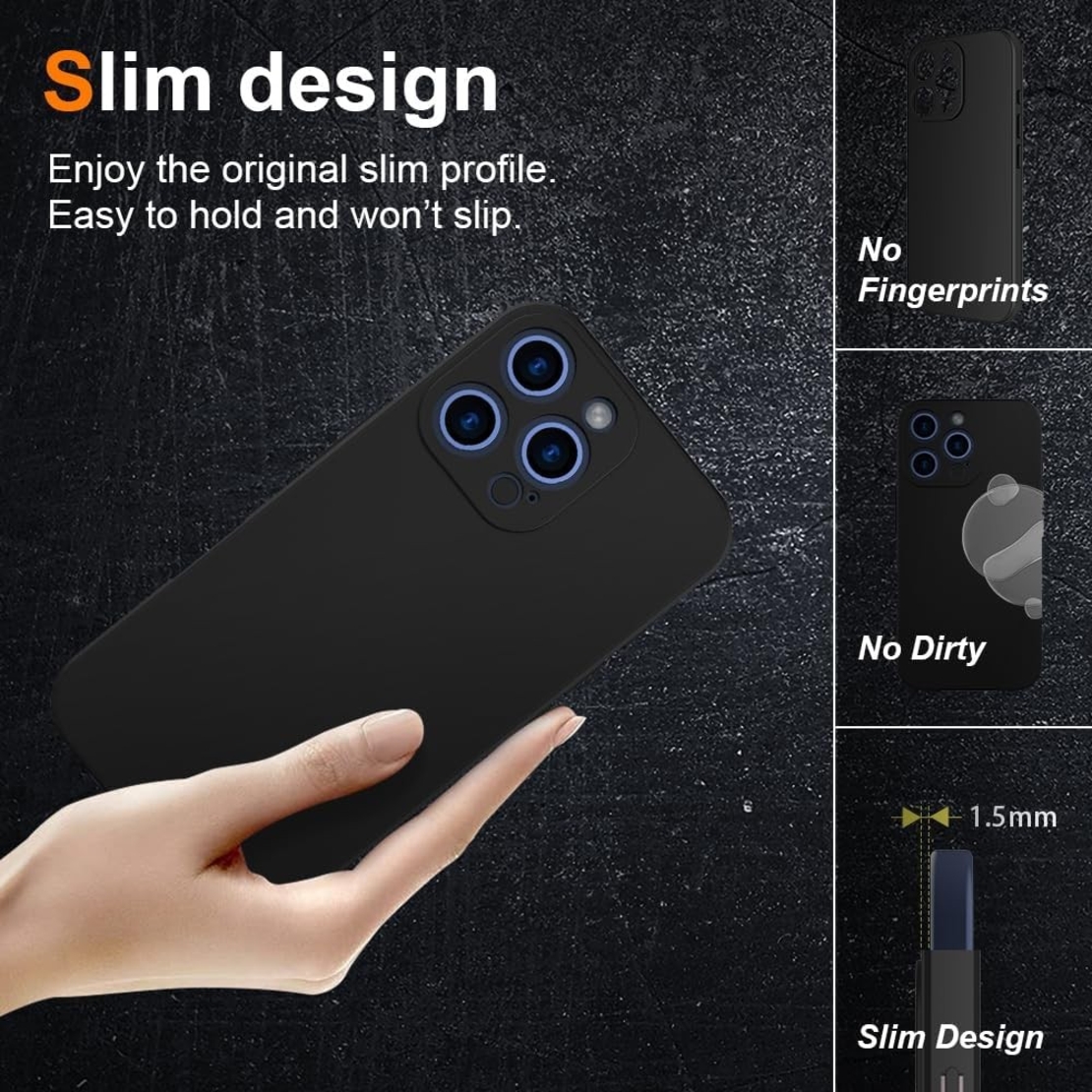 Husa de Protectie Matte TPU, Vafy, pentru OnePlus Nord CE2 Lite, Protectie Camera, Antisoc, Antizgariere, Antialunecare, Acoperire Completa, Negru