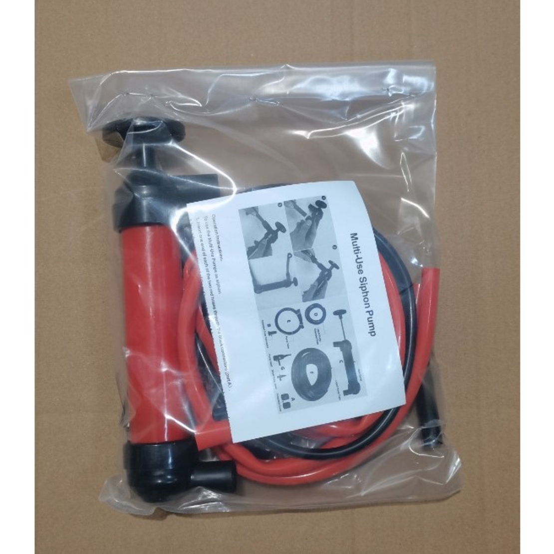 Pompa Manuala pentru Combustibil, Flippy, Pompa pentru Lichide, din Plastic Rezistent, Debit 5L per minut, 23 × 20 × 3 cm, 380 gr, Rosu