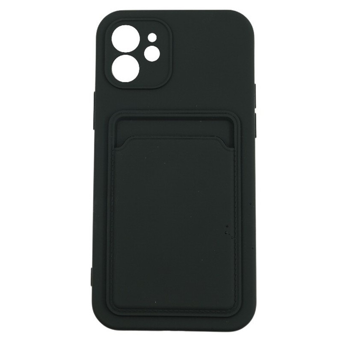 Husa protectie Vafy cu suport card compatibila cu Apple iPhone 12 Mini Negru